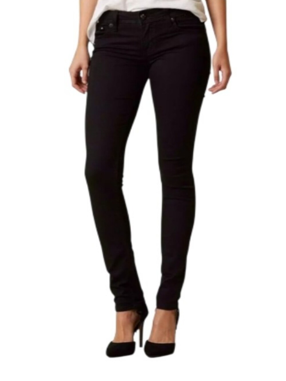 Miss Me Standard Skinny Slim Fit Black Mid-Rise Jeans-NWT